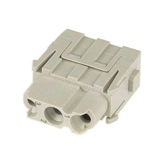 HARTING Heavy Duty Power Connector Module 40A Han-Modular Series Female, 3 Contacts 09140033103