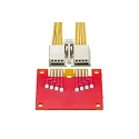 Molex 200890 Series Right Angle Edge Connector, Straddle Mount, 6-Contacts, 2 mm Pitch, 1 Row, Crimp 200890-0106