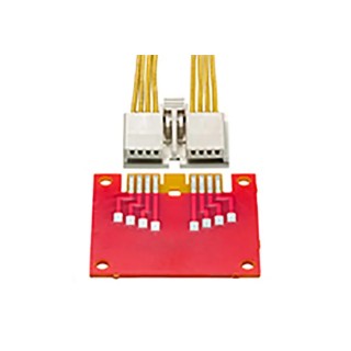 Molex 200890 Series Right Angle Edge Connector, Straddle Mount, 6-Contacts, 2 mm Pitch, 1 Row, Crimp 200890-0106