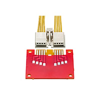 Molex 200890 Series Right Angle Edge Connector, Straddle Mount, 6-Contacts, 2 mm Pitch, 1 Row, Crimp 200890-0106