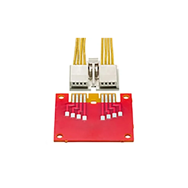 Molex 200890 Series Right Angle Edge Connector, Straddle Mount, 6-Contacts, 2 mm Pitch, 1 Row, Crimp 200890-0106