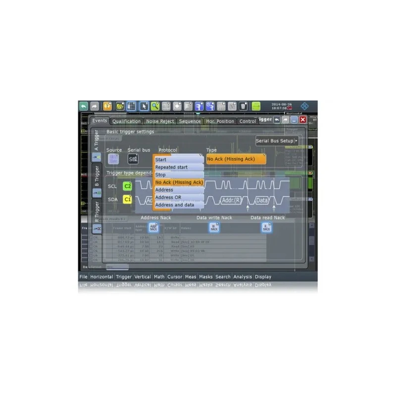 Rohde & Schwarz I2C/SPI Serial Triggering and Decoding Oscilloscope Software for Use with RTC3000 Oscilloscope RTM-K1