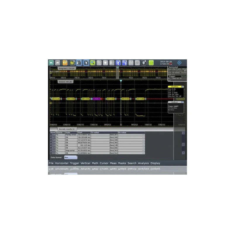 Rohde & Schwarz UART/RS232/RS422/RS485 Serial Triggering and Decoding Oscilloscope Software for RTC3000 RTM-K2