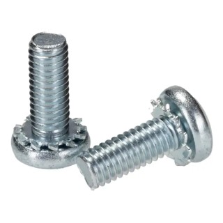 RS PRO Pan Head Pozidriv Sems Screw with Spring Washer, Steel Bright Zinc Plated, Length 16mm, Thread Size M6 278-786