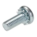 RS PRO Pan Head Pozidriv Sems Screw with Spring Washer, Steel Bright Zinc Plated, Length 16mm, Thread Size M6 278-786