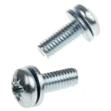 RS PRO 16 mm Bright Zinc Steel Pan Head Pozidriv SEMS Screw with Plain Washer 278-966