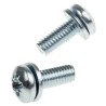 RS PRO 16 mm Bright Zinc Steel Pan Head Pozidriv SEMS Screw with Plain Washer 278-966