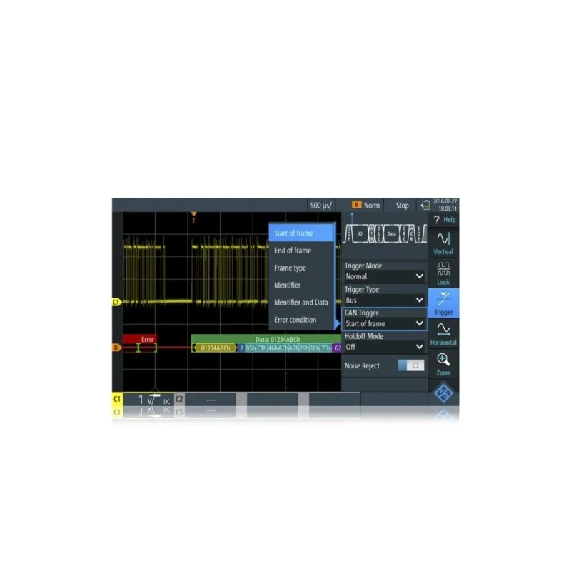 Rohde & Schwarz CAN/LIN Serial Triggering and Decoding Oscilloscope Software for Use with RTC3000 Oscilloscope RTM-K3
