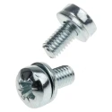 RS PRO Pan Head M6 x 20mm Bright Zinc Steel SEMS Screw with Plain Washer 278-950