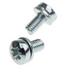 RS PRO Pan Head M6 x 20mm Bright Zinc Steel SEMS Screw with Plain Washer 278-950