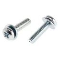 RS PRO 12 mm Bright Zinc Steel Pan Head Sems Screw with Plain Washer 278-837