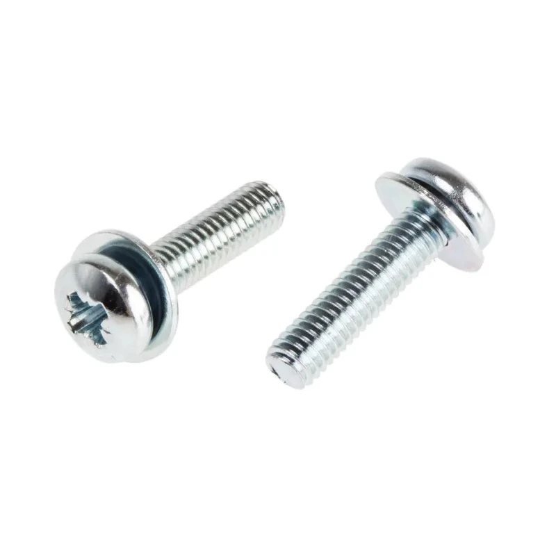 RS PRO 12 mm Bright Zinc Steel Pan Head Sems Screw with Plain Washer 278-837