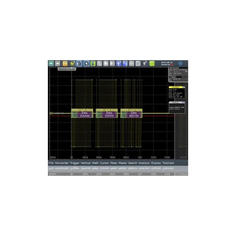 Rohde & Schwarz ARINC 429 Serial Triggering and Decoding Oscilloscope Software for Use with RTC3000 Oscilloscope RTM-K7