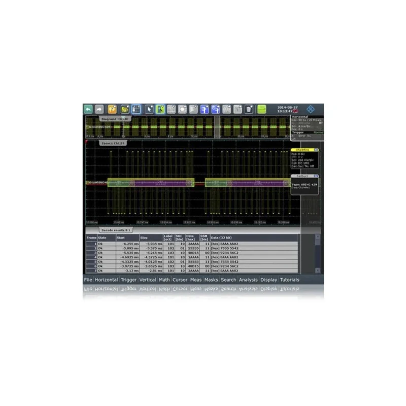 Rohde & Schwarz ARINC 429 Serial Triggering and Decoding Oscilloscope Software for Use with RTC3000 Oscilloscope RTM-K7