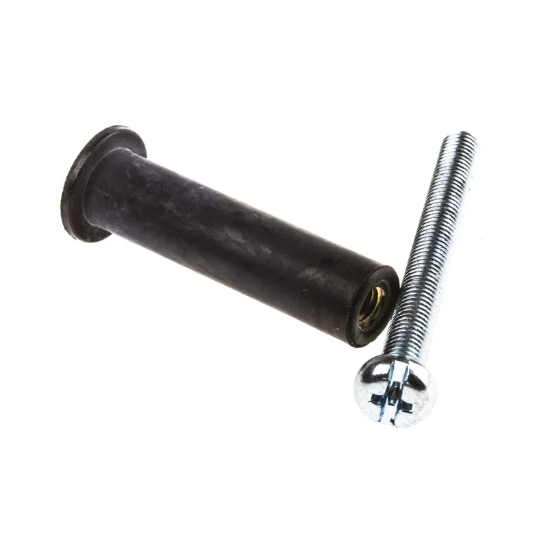 RawlPlug Multipurpose Synthetic Rubber Flexi Wall Plug with Metal Screw Fitting R-RNT-M5X40-50