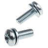 RS PRO 16 mm Bright Zinc Steel Pan Head Sems Screw with Spring Washer 279-284