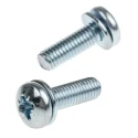 RS PRO 16 mm Bright Zinc Steel Pan Head Sems Screw with Spring Washer 279-240