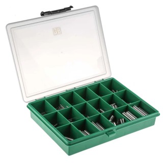 RS PRO 315 Piece Plain Dowel Pin Kit 2.5mm to 10mm Diameter 10mm to 50mm Length 279-515