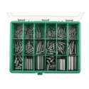 RS PRO 315 Piece Plain Dowel Pin Kit 2.5mm to 10mm Diameter 10mm to 50mm Length 279-515