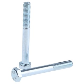 RS PRO Bright Zinc Plated Steel Hex Bolt M6 x 50 mm 304 Grade DIN 931 279-565