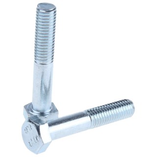 RS PRO Bright Zinc Plated Steel Hex Bolt M8 x 45 mm Grade 8.8 DIN 931 279-600