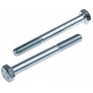 RS PRO Bright Zinc Plated Steel Hex Bolt M8 x 75 mm Grade 8.8 DIN 931 279-644