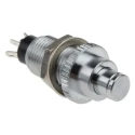 EOZ DJET Series Momentary Push Button Switch, Panel Mount, SPDT, 10.2 mm Cutout, IP65/IP67, Silver Actuator 07.17502.21