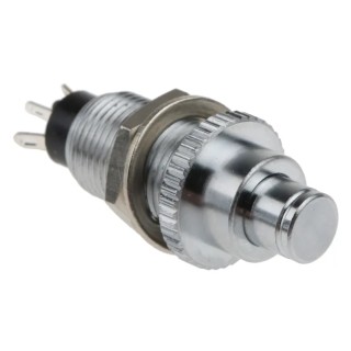EOZ DJET Series Momentary Push Button Switch, Panel Mount, SPDT, 10.2 mm Cutout, IP65/IP67, Silver Actuator 07.17502.21
