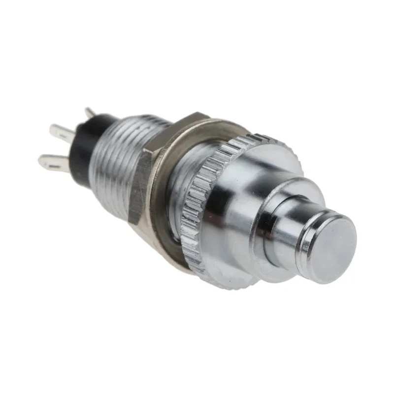 EOZ DJET Series Momentary Push Button Switch, Panel Mount, SPDT, 10.2 mm Cutout, IP65/IP67, Silver Actuator 07.17502.21