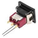 C & K 8020 Series Illuminated Push Button Switch Momentary Panel Mount SPDT 1A 28V dc Red LED 15.2x12.7mm 8121J85ZGE223