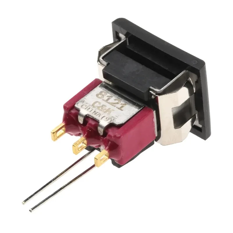 C & K 8020 Series Illuminated Push Button Switch Momentary Panel Mount SPDT 1A 28V dc Red LED 15.2x12.7mm 8121J85ZGE223