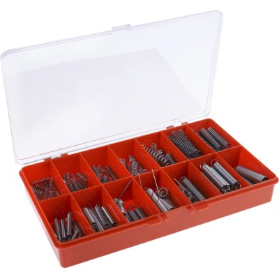RS PRO Alloy Steel Extension, Compression, Torsion Spring Kit 156 Pcs 5mm Diameter 38mm Min Length 76mm Max Length 280-111