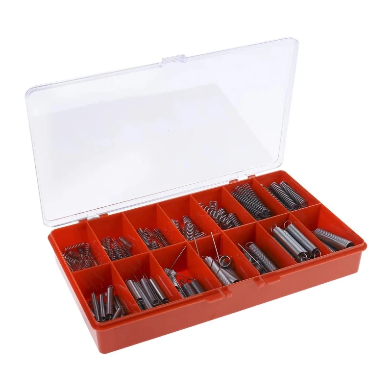 RS PRO Alloy Steel Extension, Compression, Torsion Spring Kit 156 Pcs 5mm Diameter 38mm Min Length 76mm Max Length 280-111
