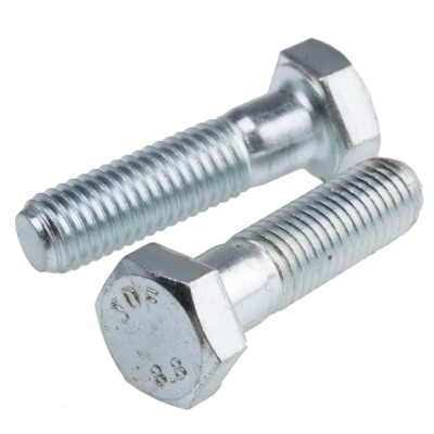 RS PRO Bright Zinc Plated Steel Hex Bolt M12 x 45 mm 304 Grade DIN 931 279-773