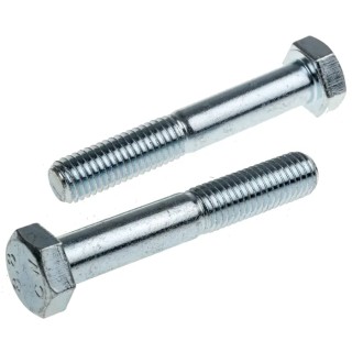 RS PRO Bright Zinc Plated Steel Hex Bolt M12 x 75 mm 304 Grade Steel DIN 931 279-824