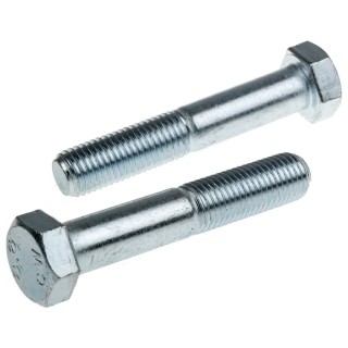 RS PRO Bright Zinc Plated Steel Hex Bolt M12 x 90 mm 304 Grade DIN 931 279-846