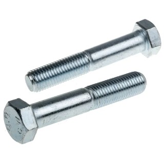 RS PRO Bright Zinc Plated Steel Hex Bolt M12 x 100 mm 304 Grade DIN 931 279-852