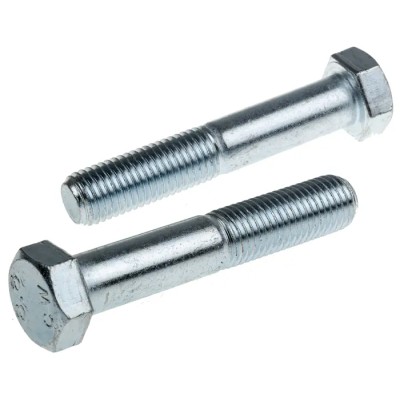 RS PRO Bright Zinc Plated Steel Hex Bolt M12 x 100 mm 304 Grade DIN 931 279-852
