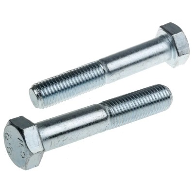 RS PRO Bright Zinc Plated Steel Hex Bolt M16 x 90 mm 304 Grade DIN 931 279-931