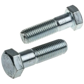 RS PRO Bright Zinc Plated Steel Hex Bolt M20 x 70 mm 304 Grade High Tensile 279-981