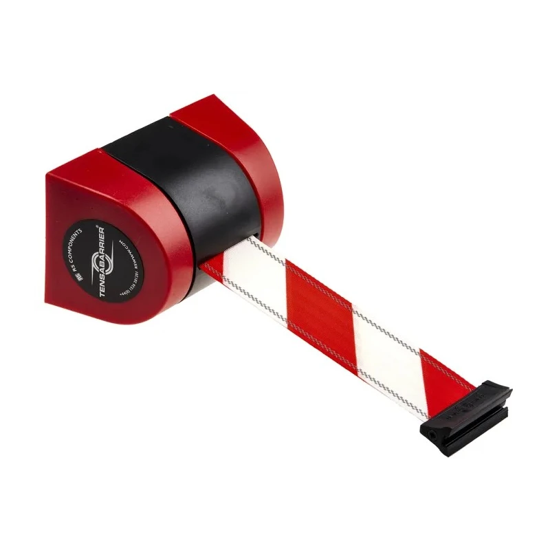 Tensator 4.6 m Plastic Safety Barrier with Red and White Retractable Tape 897-21-NV-D3