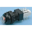 C & K Push Button Switch Panel Mount Red Actuator 14 mm Cutout 250V ac ZFA300FA200300BK300OG3002U300EE