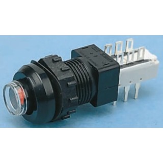C & K Push Button Switch Panel Mount Red Actuator 14 mm Cutout 250V ac ZFA300FA200300BK300OG3002U300EE