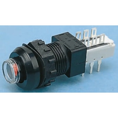 C & K Push Button Switch Panel Mount Red Actuator 14 mm Cutout 250V ac ZFA300FA200300BK300OG3002U300EE