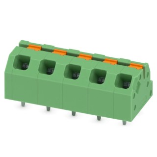 Phoenix Contact Angled Wave Soldering Mount PCB Terminal Block, 5 Contacts, 5 mm Pitch, 16A, 320V, Polyamide 1862301