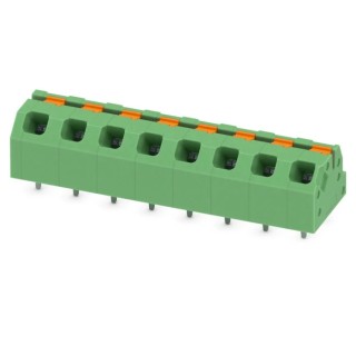 Phoenix Contact PCB Terminal Block, 8 Contact, 5 mm Pitch, 16 A Current, 320 V Voltage, Angled Wave Soldering Mount 1862330