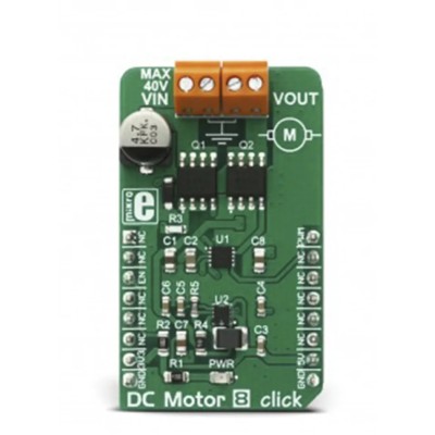 MikroElektronika DC Motor 8 Click Development Kit for MIC4605 Driver with 3.3V/5V PWM Control MIKROE-2893