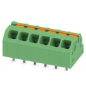 Phoenix Contact SPTAF 1/ 6-3.5-IL Series Straight Wave Soldering Mount PCB Terminal Block, 6 Contacts, 3.5 mm Pitch 1861975