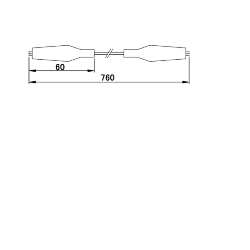 Teishin Electric Crocodile Clip Lead with 760 mm Lead Length TLA-83