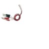 Teishin Electric Test Lead Black and Red Clip Connector Type 1 m Lead Length TLA-103